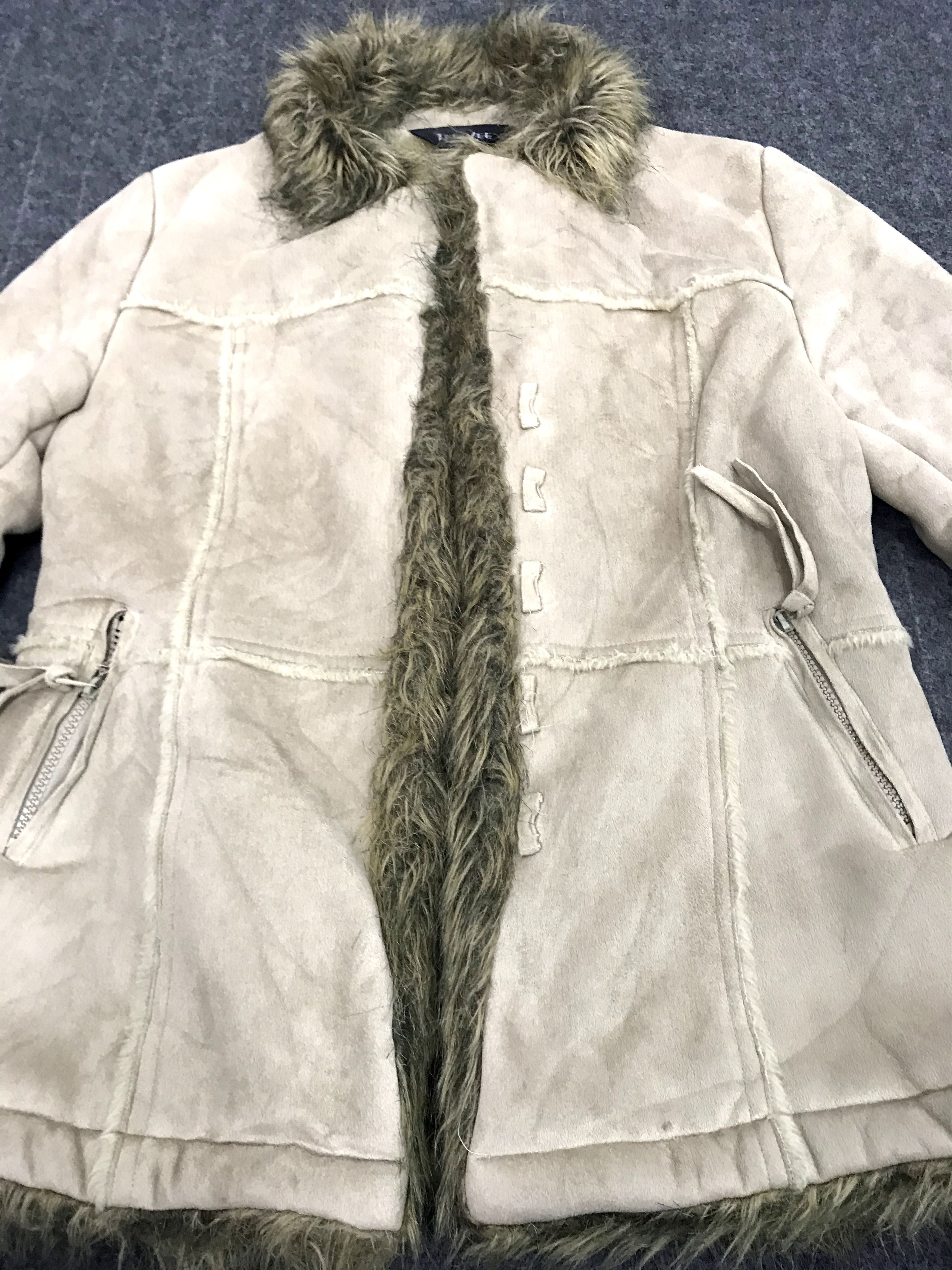 Vintage Vintage Tee Wee Collection Leather Sherpa Jacket Wool Size M / US 6-8 / IT 42-44 - 3 Thumbnail