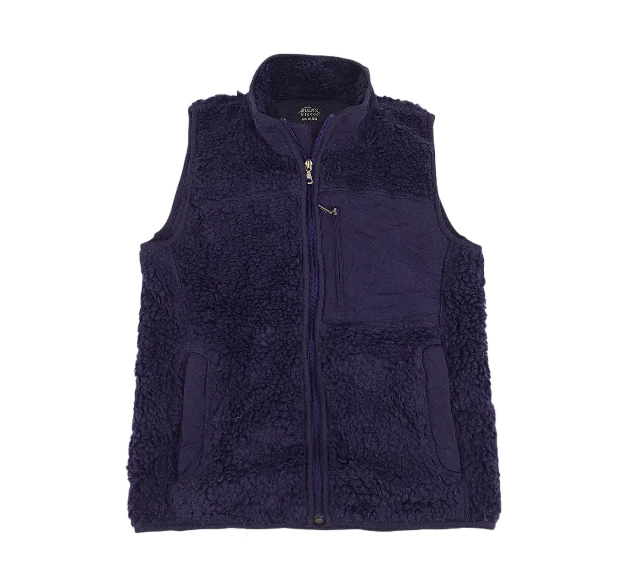 image of Hype Vintage Bulky Fleece Vest Padded Jacket, Men's (Size Small)