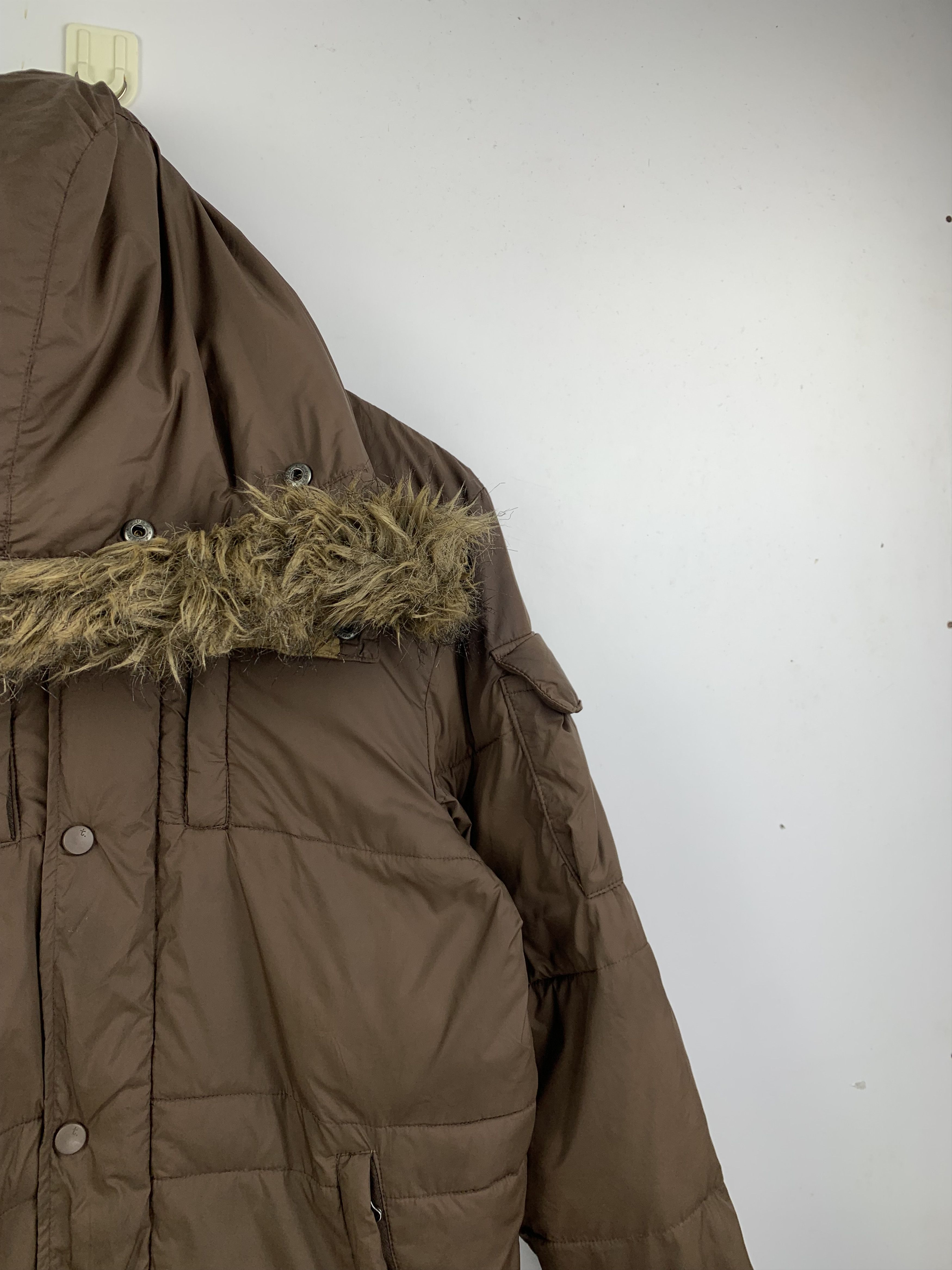 If Six Was Nine Vintage Tettsu Faux Fur Hooded Puffer Down Warm Jacket Size M / US 6-8 / IT 42-44 - 4 Thumbnail