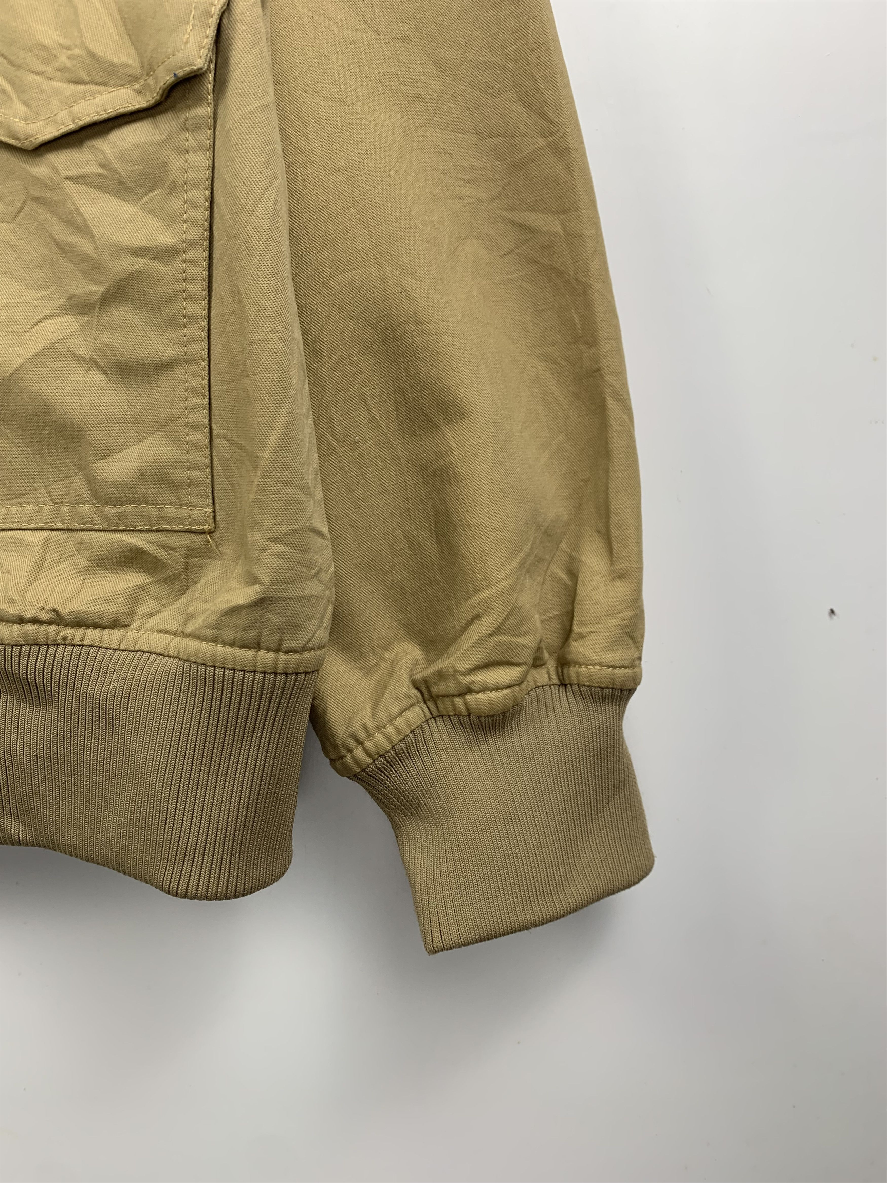 Japanese Brand Vintage LLSBG Military Patch Bomber Jacket– Tan, Size 4XL Size US XXL / EU 58 / 5 - 9 Thumbnail