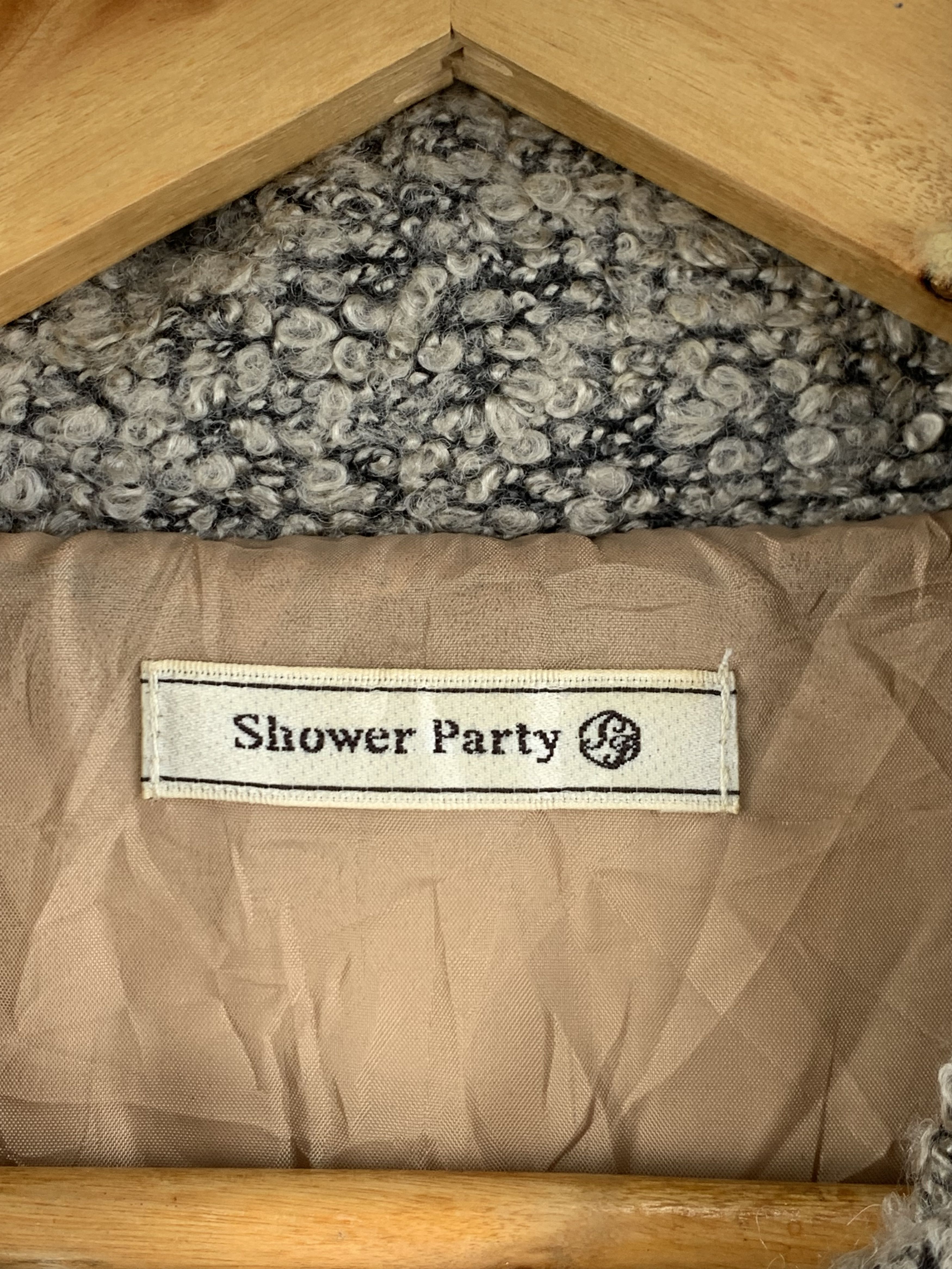 Japanese Brand Vintage SHOWER PARTY Woolen Puffer Down Jacket Size M / US 6-8 / IT 42-44 - 8 Thumbnail