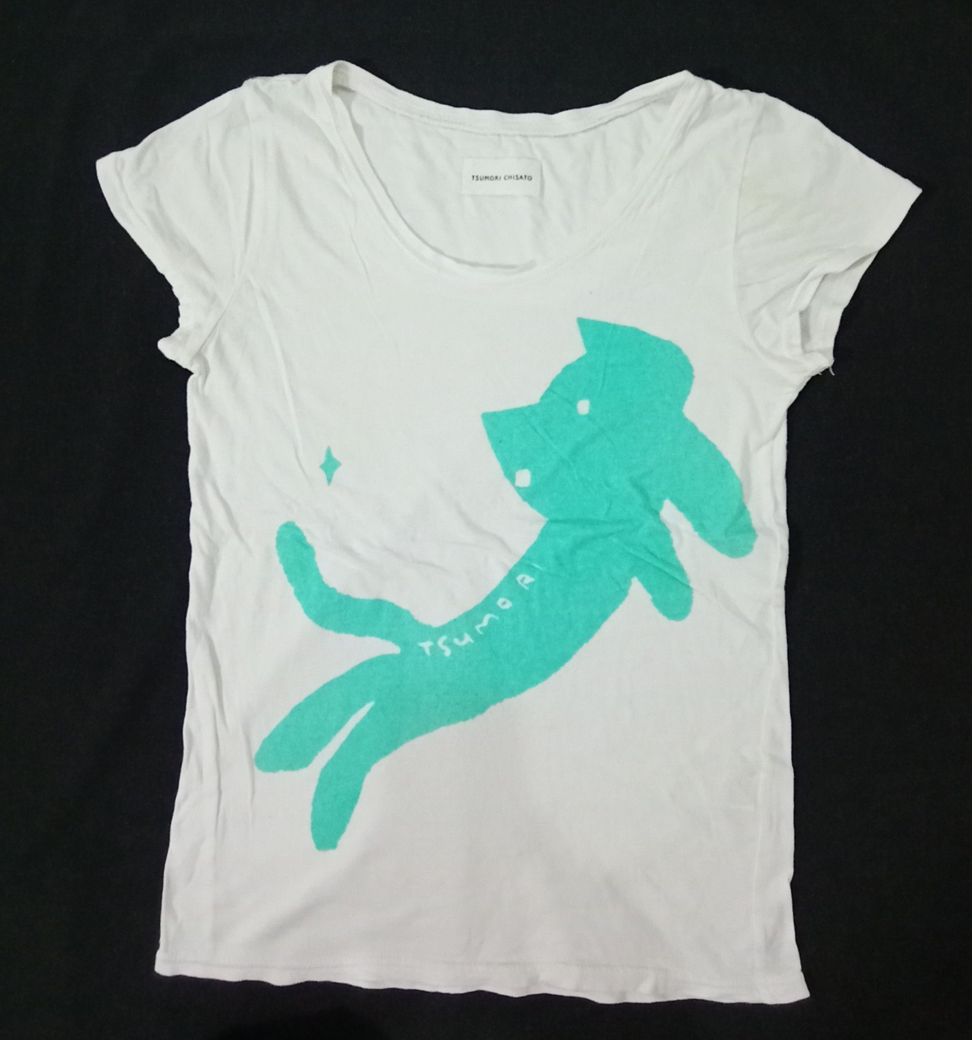 Issey Miyake Tsumori Chisato Issey Miyake Cat Art Cap Sleeve Tee Size XS / US 0-2 / IT 36-38 - 1 Thumbnail