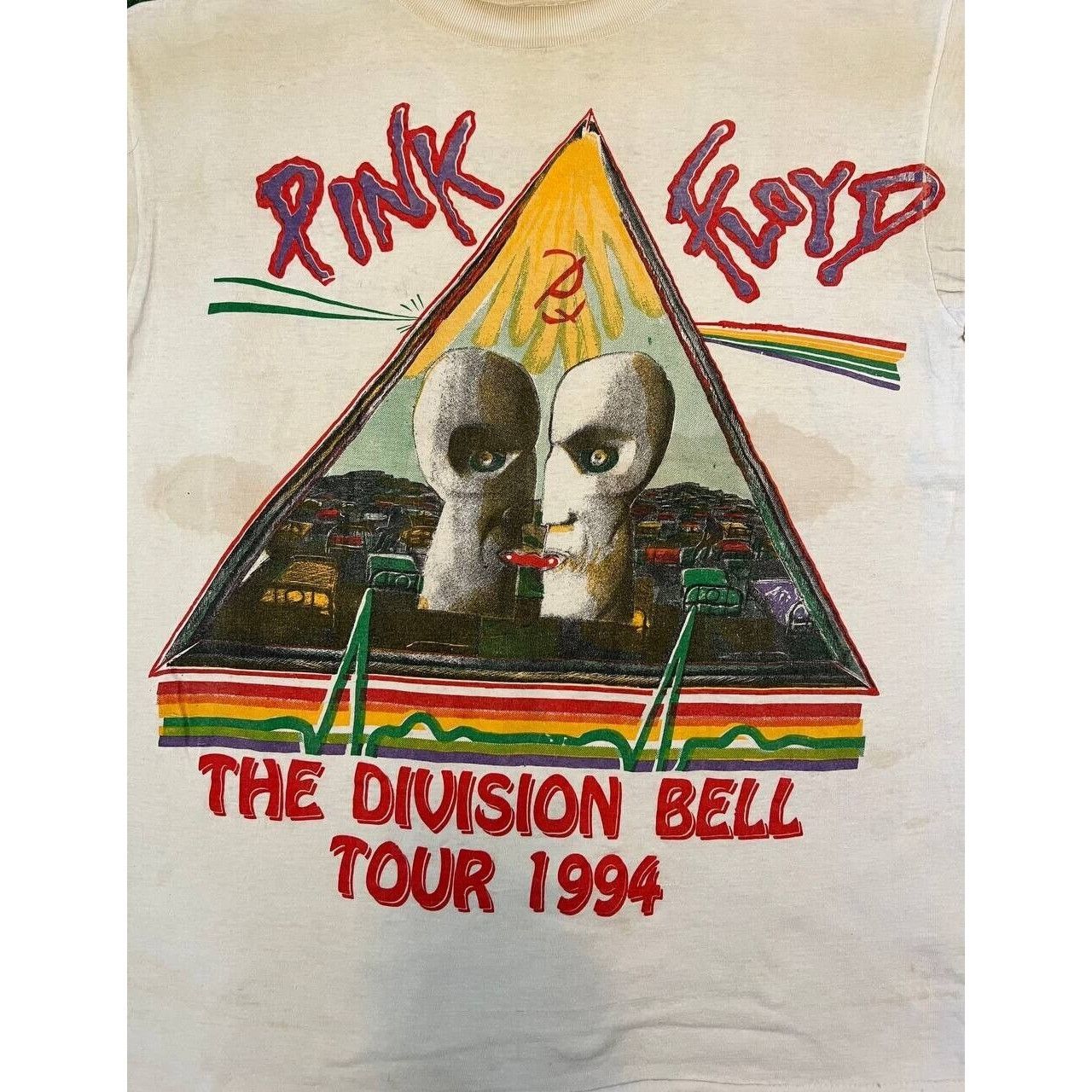 Vintage Vintage 90s Pink Floyd The Division Bell Tour 1994 T-Shirt L Size US L / EU 52-54 / 3 - 5 Thumbnail