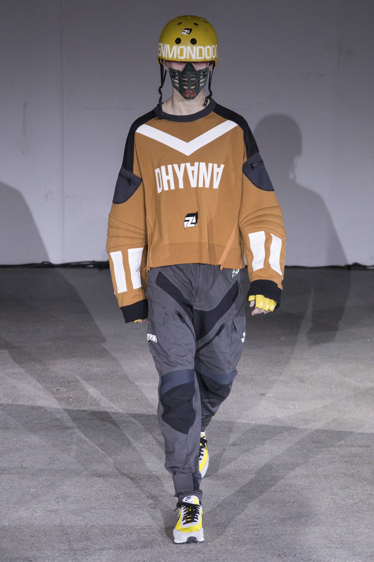 image of Jun Takahashi x Undercover Ss19 Zenmondooo Dhyana Sweatshirt (0882) in Orange, Men's (Size Large)