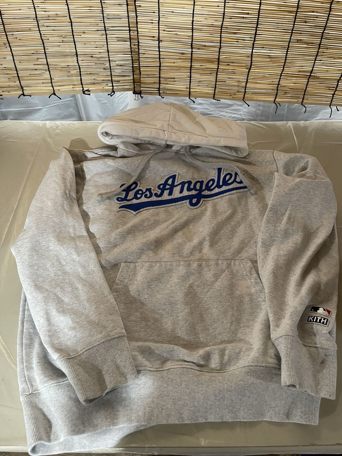 KITH FOR MAJOR LEAGUE BASEBALL LOS ANGELES DODGERS SCRIPT HOODIE LIGHT -  Stay Fresh