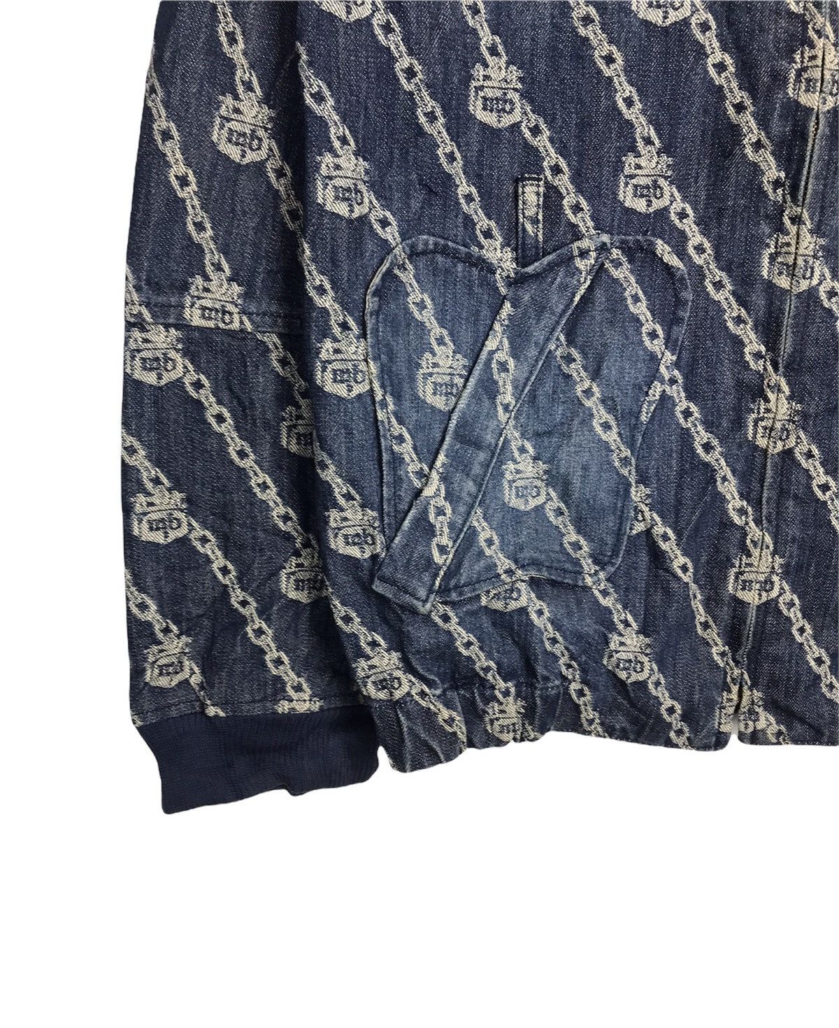 Issey Miyake × mercibeaucoup Indigo blue all overprinted chains denim zipper jacket Size US L / EU 52-54 / 3 - 3 Thumbnail