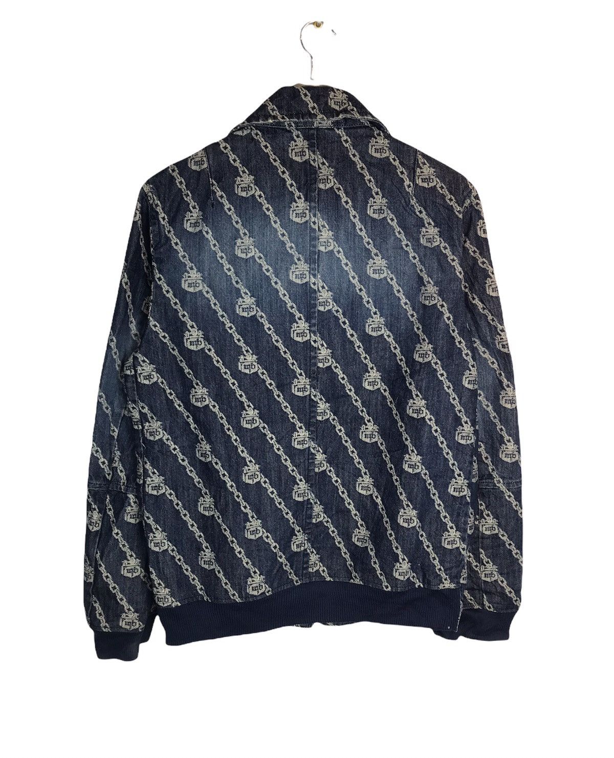 Issey Miyake × mercibeaucoup Indigo blue all overprinted chains denim zipper jacket Size US L / EU 52-54 / 3 - 5 Thumbnail
