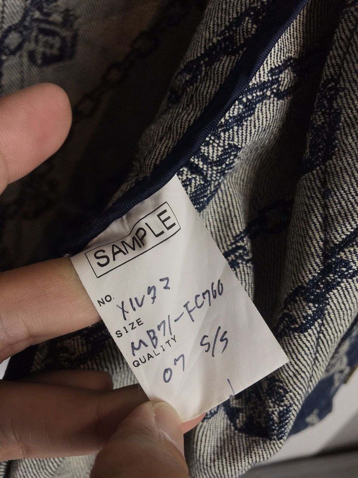 Issey Miyake × mercibeaucoup Indigo blue all overprinted chains denim zipper jacket Size US L / EU 52-54 / 3 - 7 Thumbnail