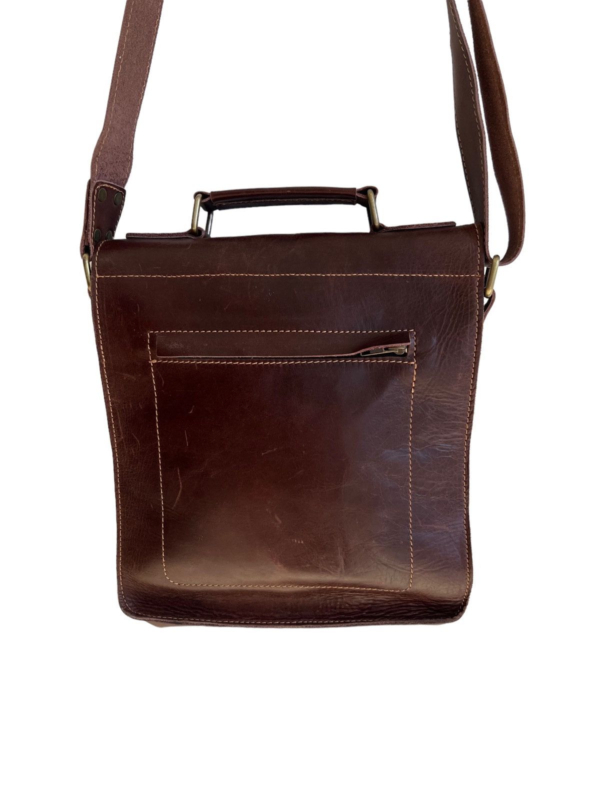 Genuine Leather × Harley Davidson × Indian Motorcycle 1970s Harley Davidson 🦅 Engraved Logo Crossbody Sling Bag Size ONE SIZE - 9 Thumbnail