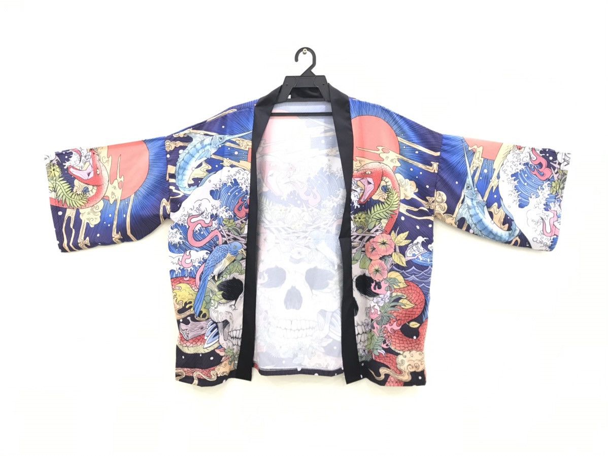 Edition Japan Haori Noragi Kimono Cardigan Happi Jacket Fits XL 2XL G011 Size US XL / EU 56 / 4 - 2 Thumbnail