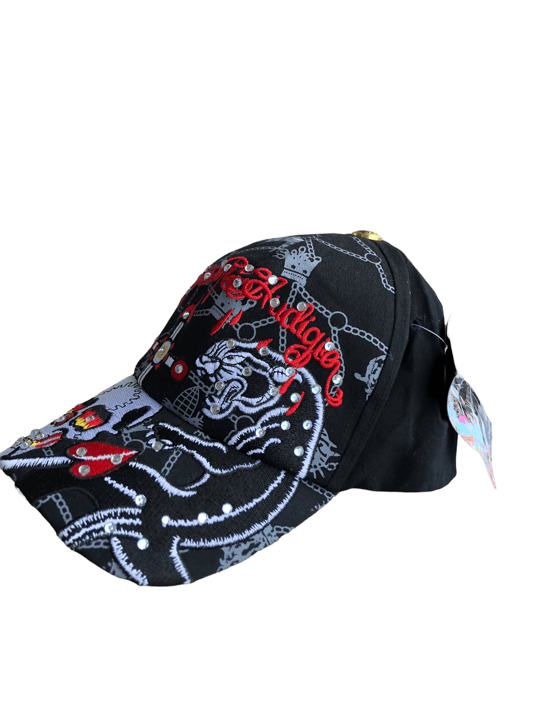 Christian Audigier × Ed Hardy Ed Hardy Christian Skull Tiger Cap Excellent New Drill y2k Size ONE SIZE - 10 Thumbnail