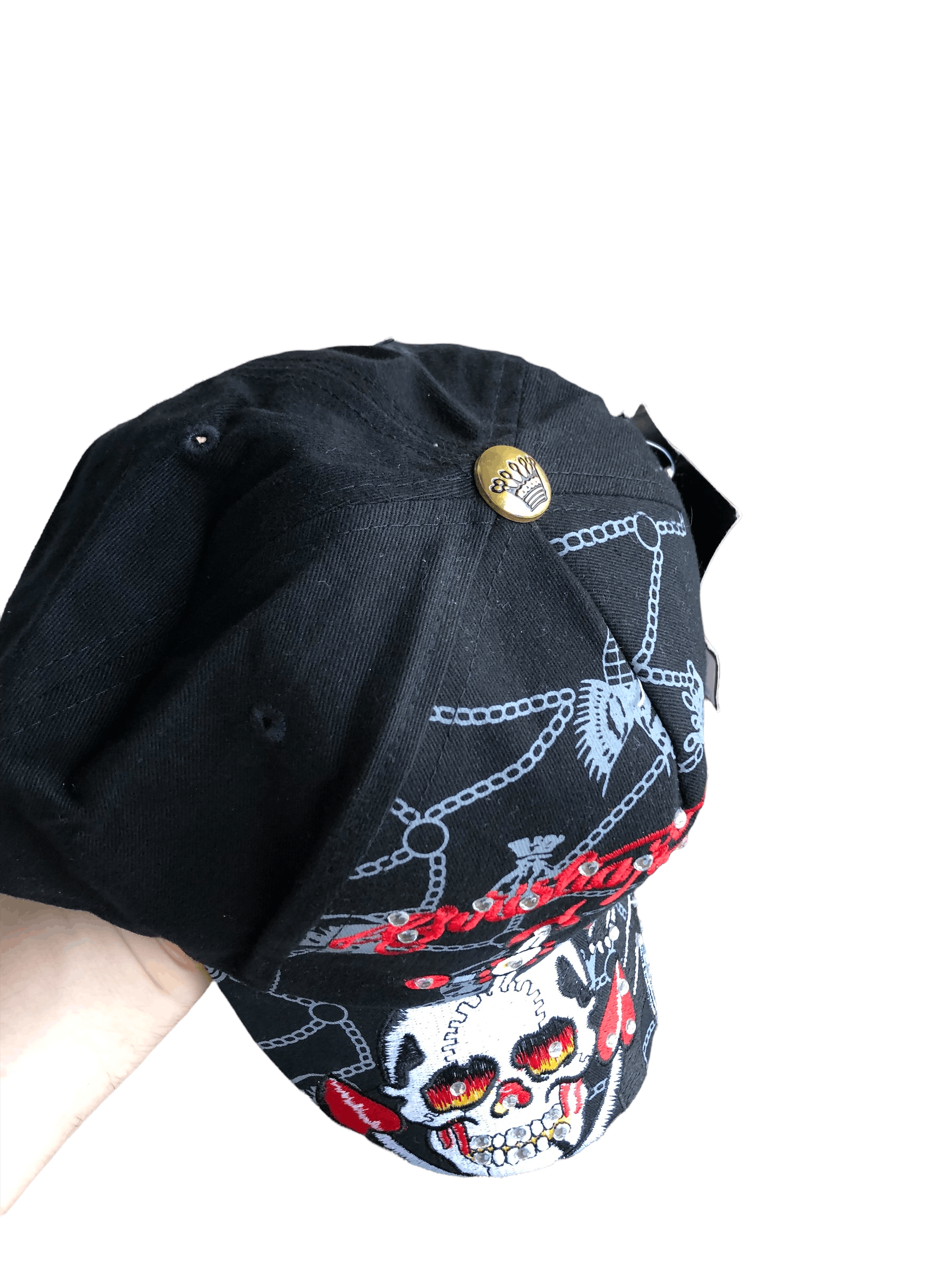 Christian Audigier × Ed Hardy Ed Hardy Christian Skull Tiger Cap Excellent New Drill y2k Size ONE SIZE - 5 Thumbnail