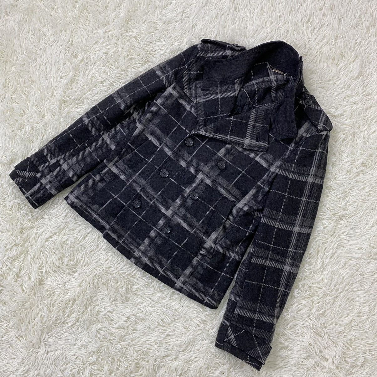 Dolce & Gabbana DOLCE & GABBANA WOOL DOUBLE BREAST PLAID JACKET Size US M / EU 48-50 / 2 - 3 Thumbnail