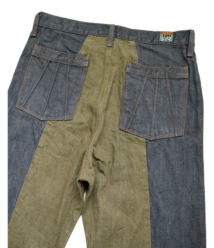 Kapital Kapital 14oz color denim 2TONE gypsy flare pants Size US 32 / EU 48 - 6 Thumbnail