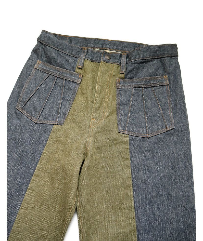 Kapital Kapital 14oz color denim 2TONE gypsy flare pants Size US 32 / EU 48 - 3 Thumbnail