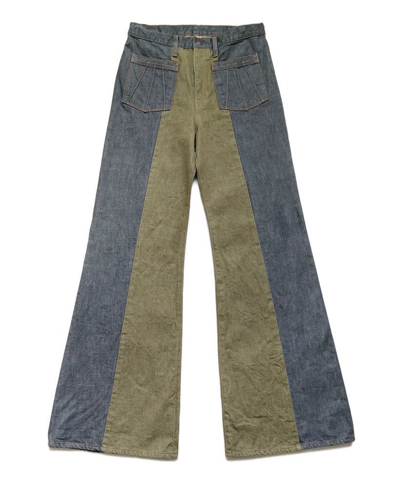 Kapital Kapital 14oz color denim 2TONE gypsy flare pants Size US 32 / EU 48 - 1 Thumbnail