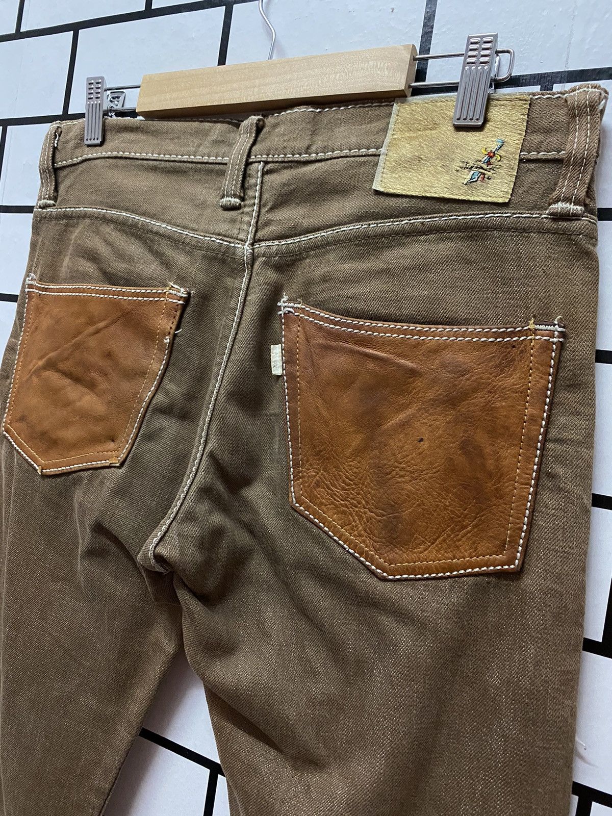 Alchemist × Japanese Brand × Leather Vintage Fab Four By Alchemist Japan Leather Pocket Denim Size US 30 / EU 46 - 12 Thumbnail