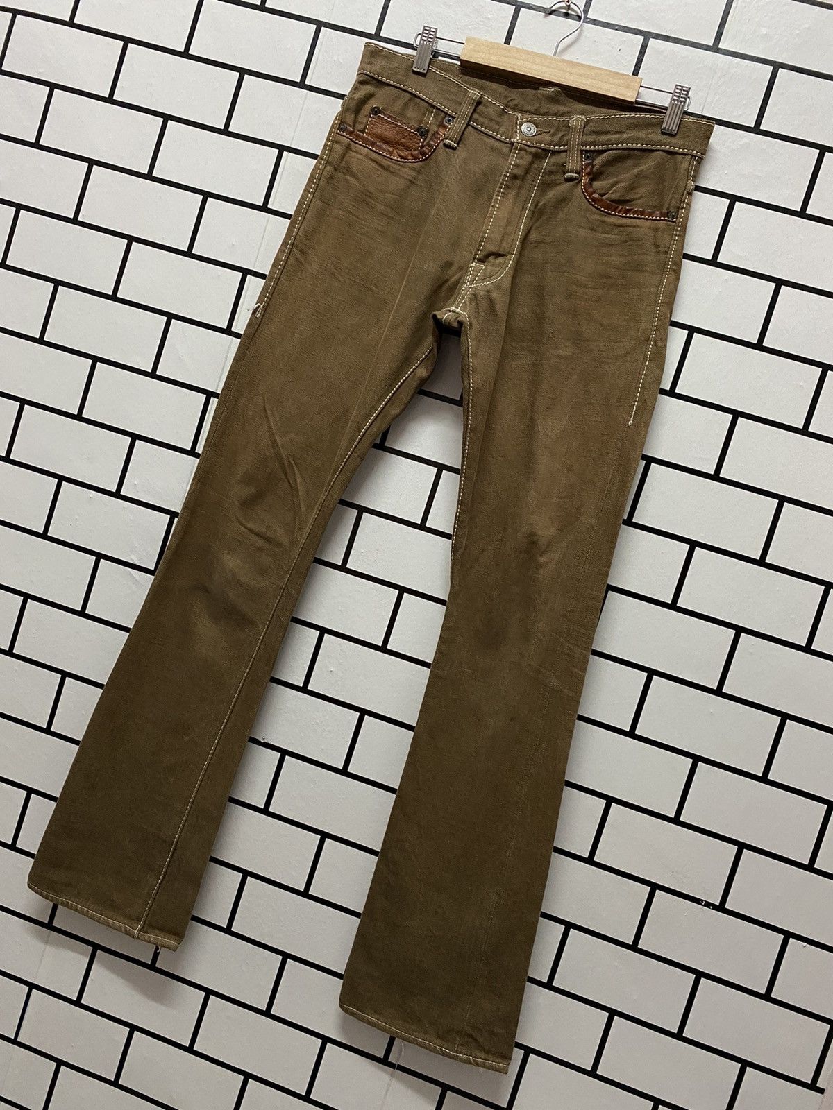Alchemist × Japanese Brand × Leather Vintage Fab Four By Alchemist Japan Leather Pocket Denim Size US 30 / EU 46 - 3 Thumbnail