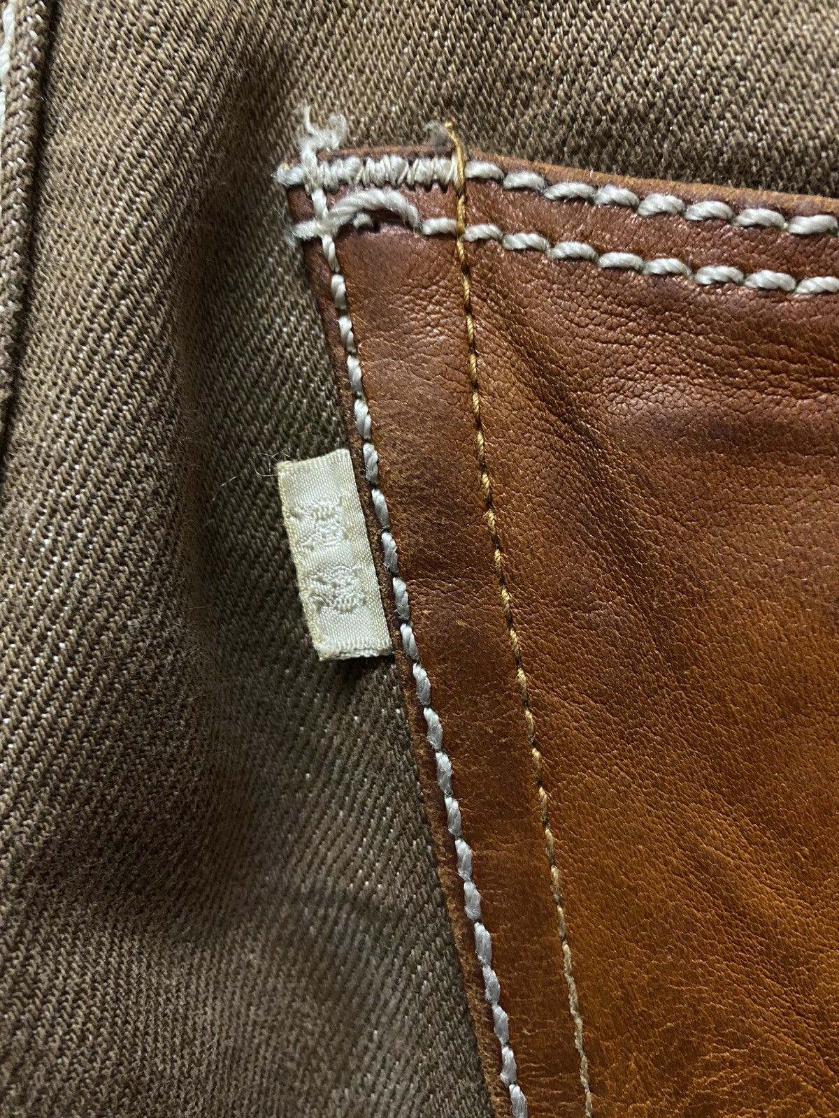 Alchemist × Japanese Brand × Leather Vintage Fab Four By Alchemist Japan Leather Pocket Denim Size US 30 / EU 46 - 13 Thumbnail