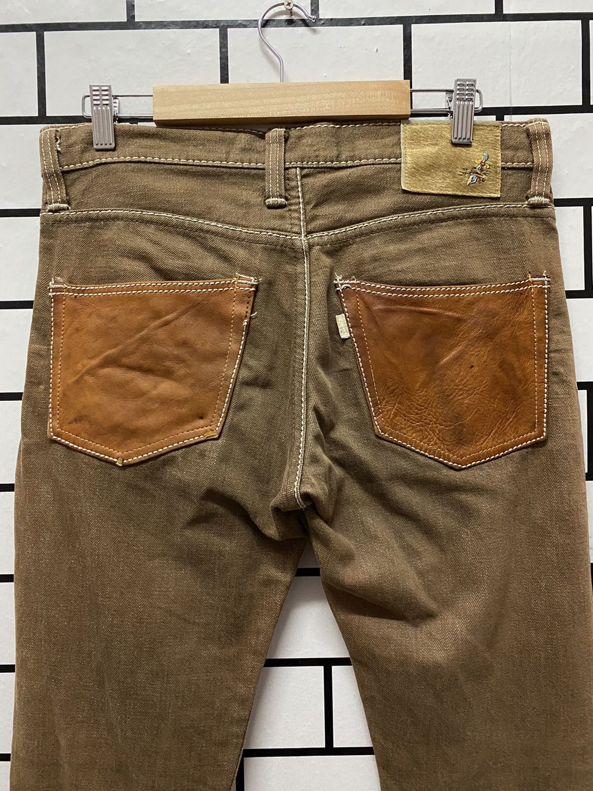 Alchemist × Japanese Brand × Leather Vintage Fab Four By Alchemist Japan Leather Pocket Denim Size US 30 / EU 46 - 9 Thumbnail