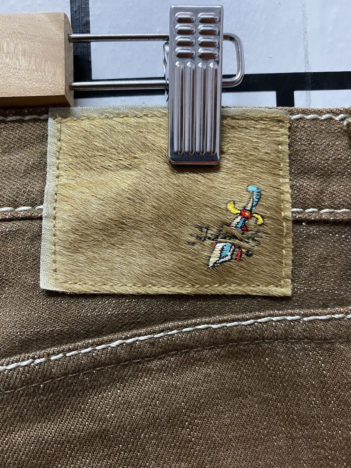 Alchemist × Japanese Brand × Leather Vintage Fab Four By Alchemist Japan Leather Pocket Denim Size US 30 / EU 46 - 15 Thumbnail
