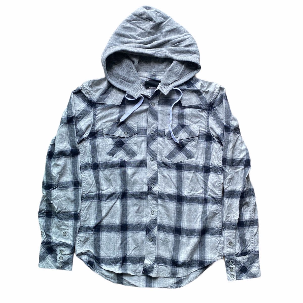 Number (N)ine N(N) Hybrid Plaid Hoodie Shirt Size US L / EU 52-54 / 3 - 1 Thumbnail