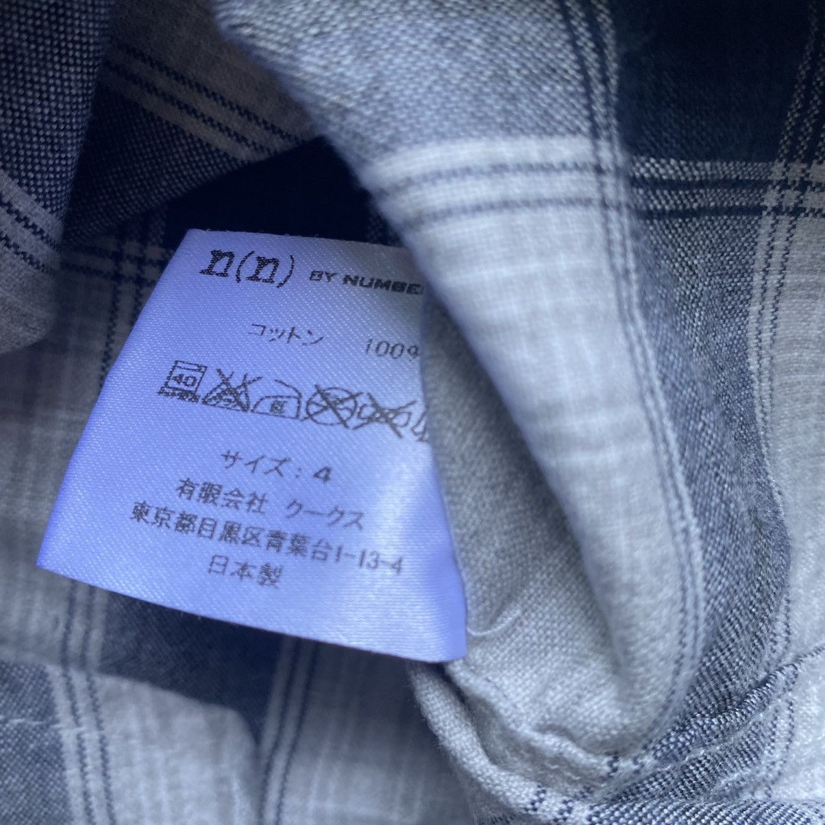 Number (N)ine N(N) Hybrid Plaid Hoodie Shirt Size US L / EU 52-54 / 3 - 4 Thumbnail