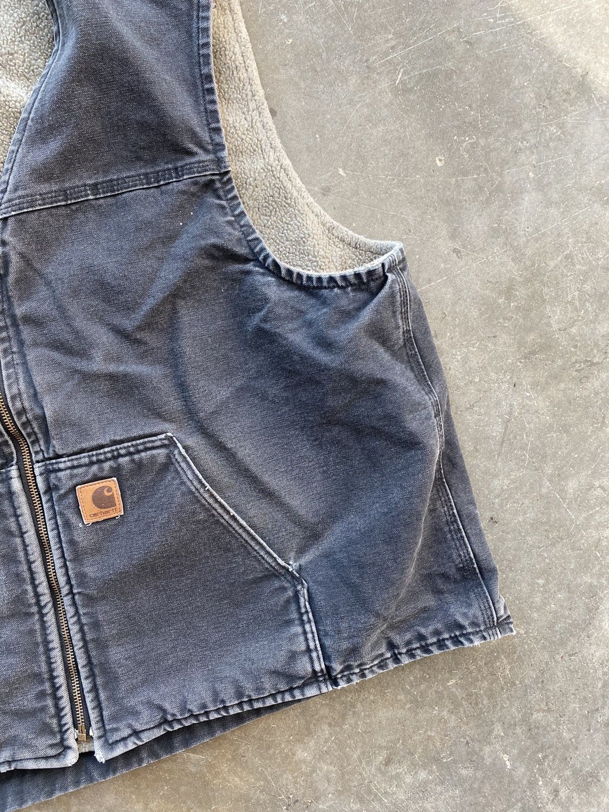 Carhartt Carhartt Faded Black Sherpa Deep Pile Work Vest 2XL / XXL ❄️🥣 Size US XXL / EU 58 / 5 - 2 Thumbnail