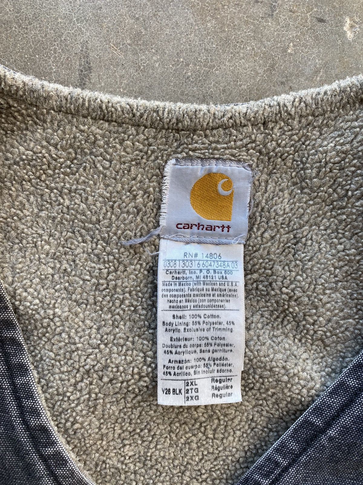 Carhartt Carhartt Faded Black Sherpa Deep Pile Work Vest 2XL / XXL ❄️🥣 Size US XXL / EU 58 / 5 - 3 Thumbnail