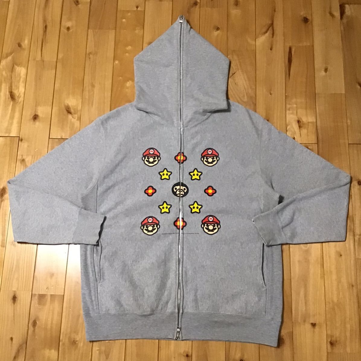 Bape × Nintendo BAPE × Nintendo Mario Milo Monogram Full Zip Hoodie ...
