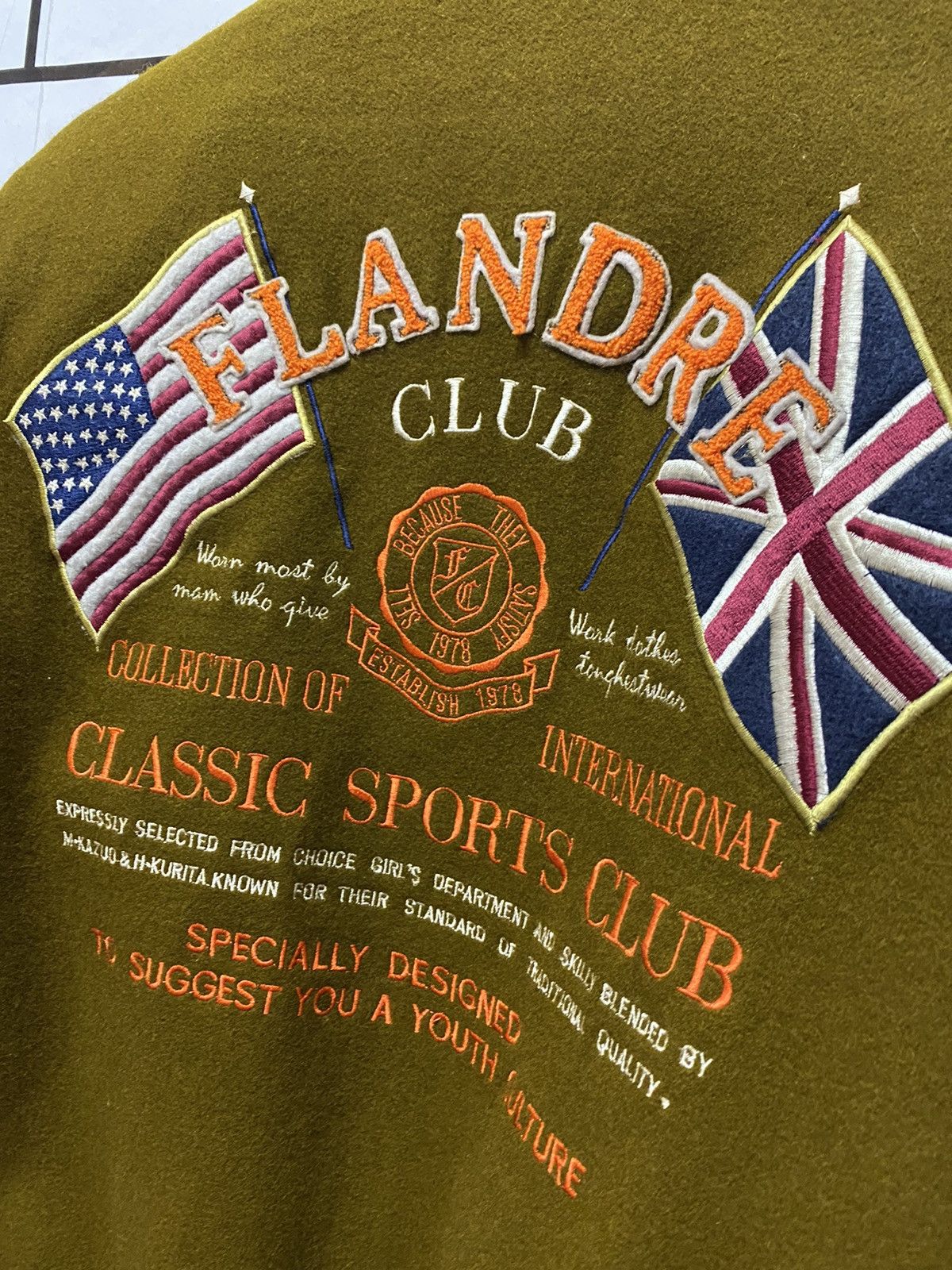 Vintage Vintage Flandre Club Letterman Leather Wool Varsity Jacket Size US M / EU 48-50 / 2 - 7 Thumbnail