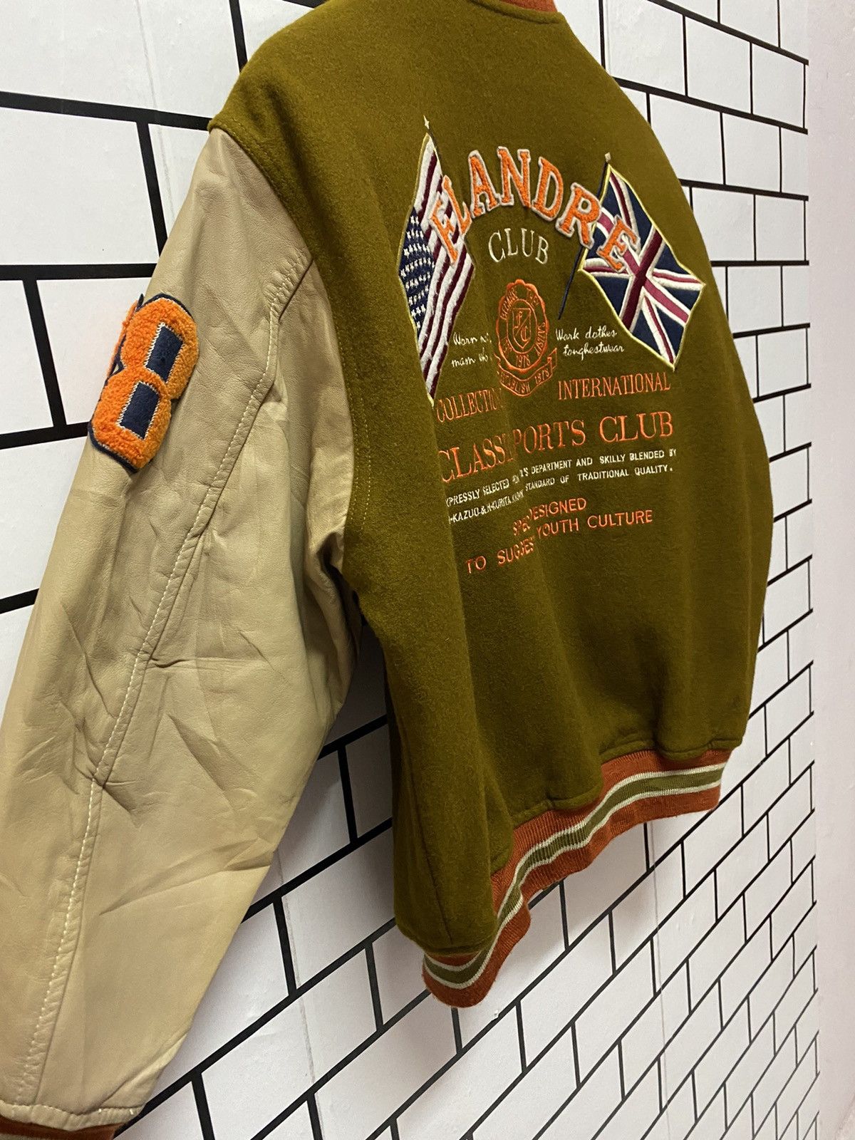 Vintage Vintage Flandre Club Letterman Leather Wool Varsity Jacket Size US M / EU 48-50 / 2 - 5 Thumbnail