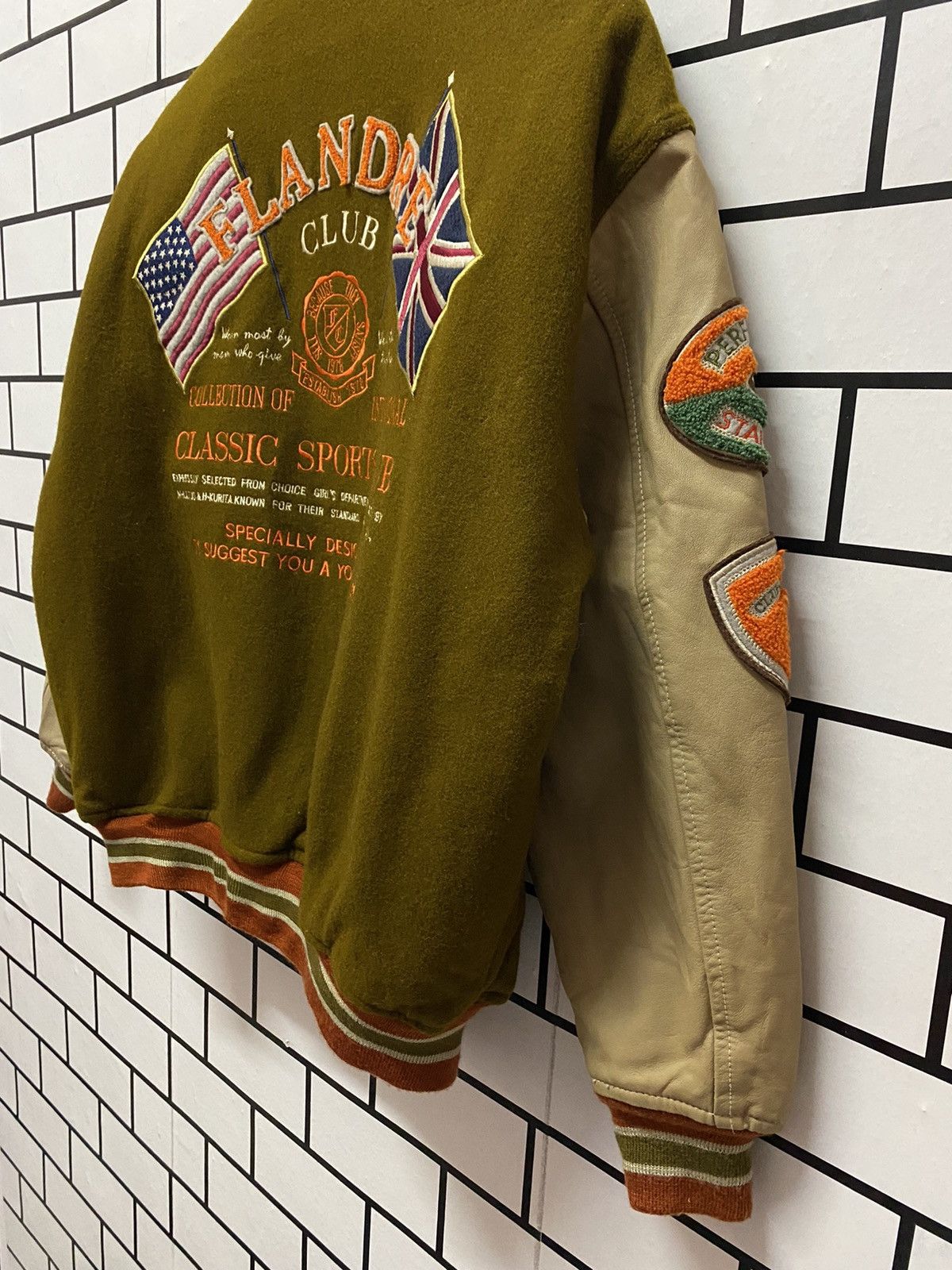 Vintage Vintage Flandre Club Letterman Leather Wool Varsity Jacket Size US M / EU 48-50 / 2 - 8 Thumbnail