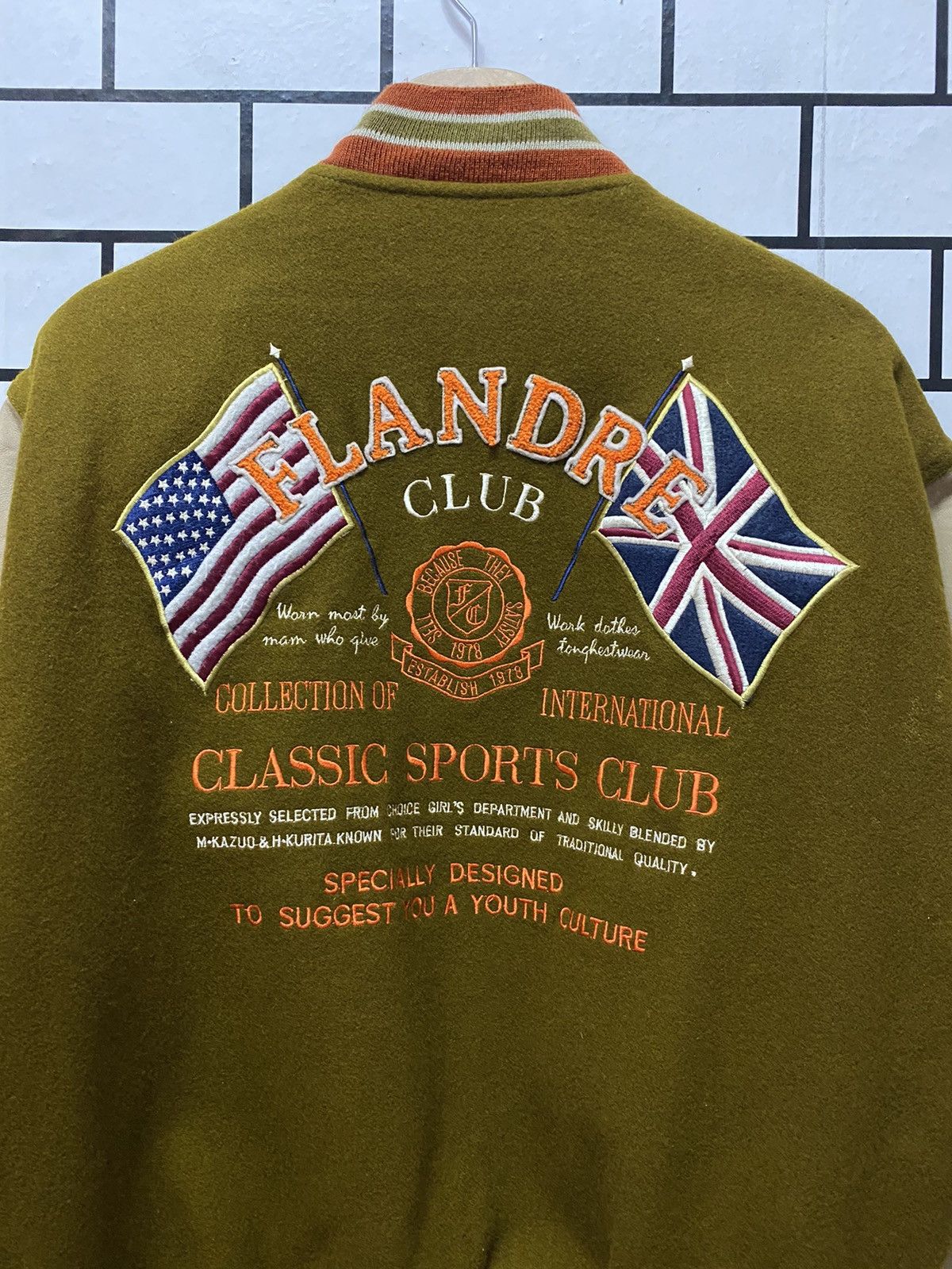 Vintage Vintage Flandre Club Letterman Leather Wool Varsity Jacket Size US M / EU 48-50 / 2 - 6 Thumbnail