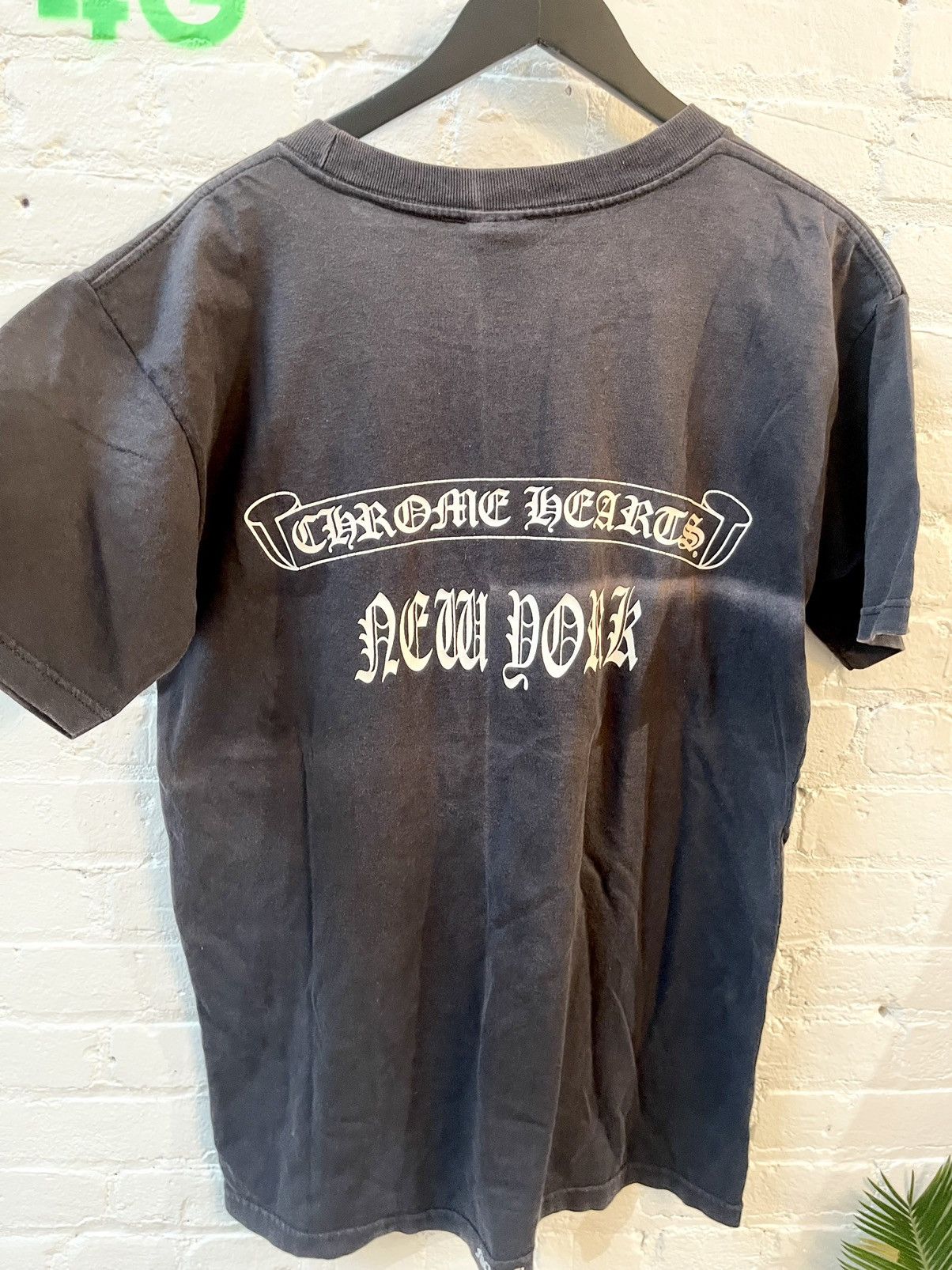 image of Chrome Hearts 90's Nyc New York Vintage Shirt Black Faded, Men's (Size 2XL)