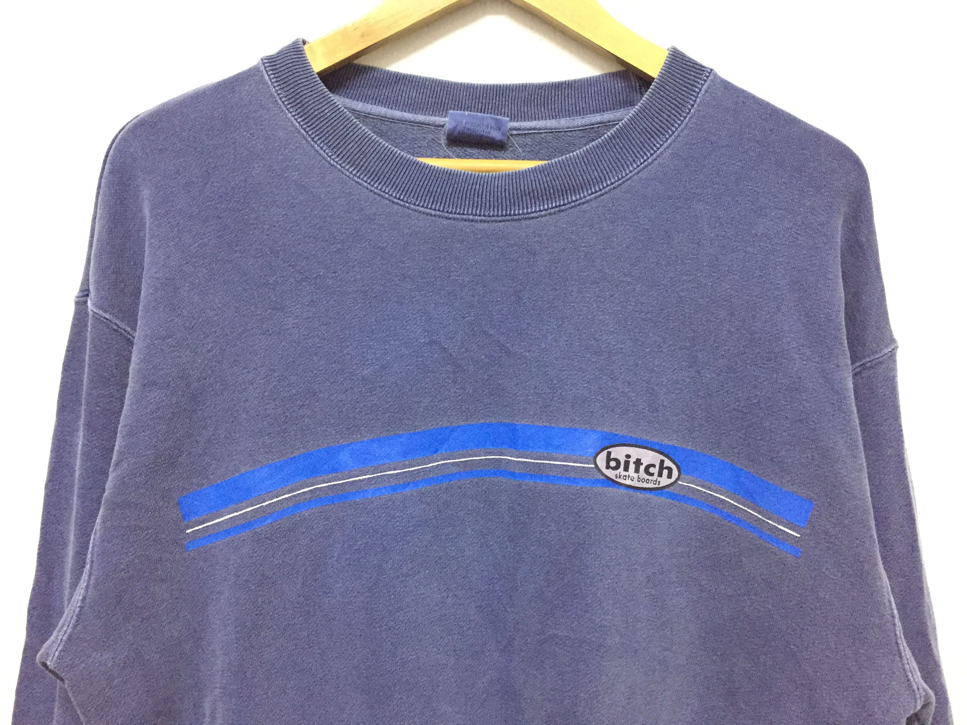 Vintage 90's BITCH skateboard sun fading logo Size US L / EU 52-54 / 3 - 2 Thumbnail