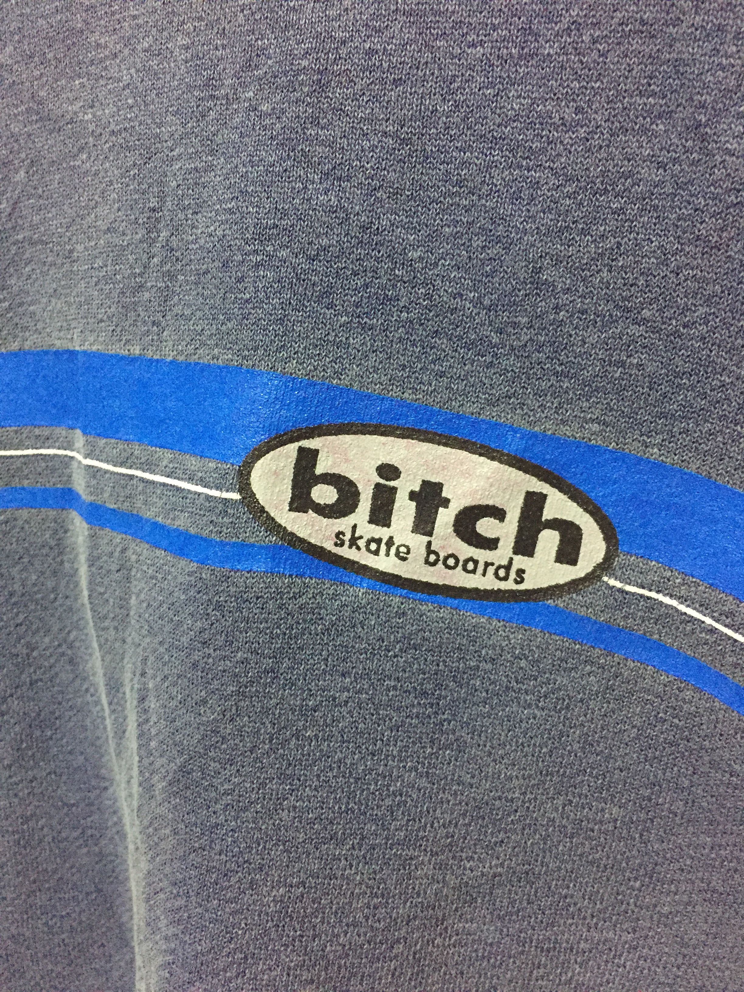Vintage 90's BITCH skateboard sun fading logo Size US L / EU 52-54 / 3 - 3 Thumbnail