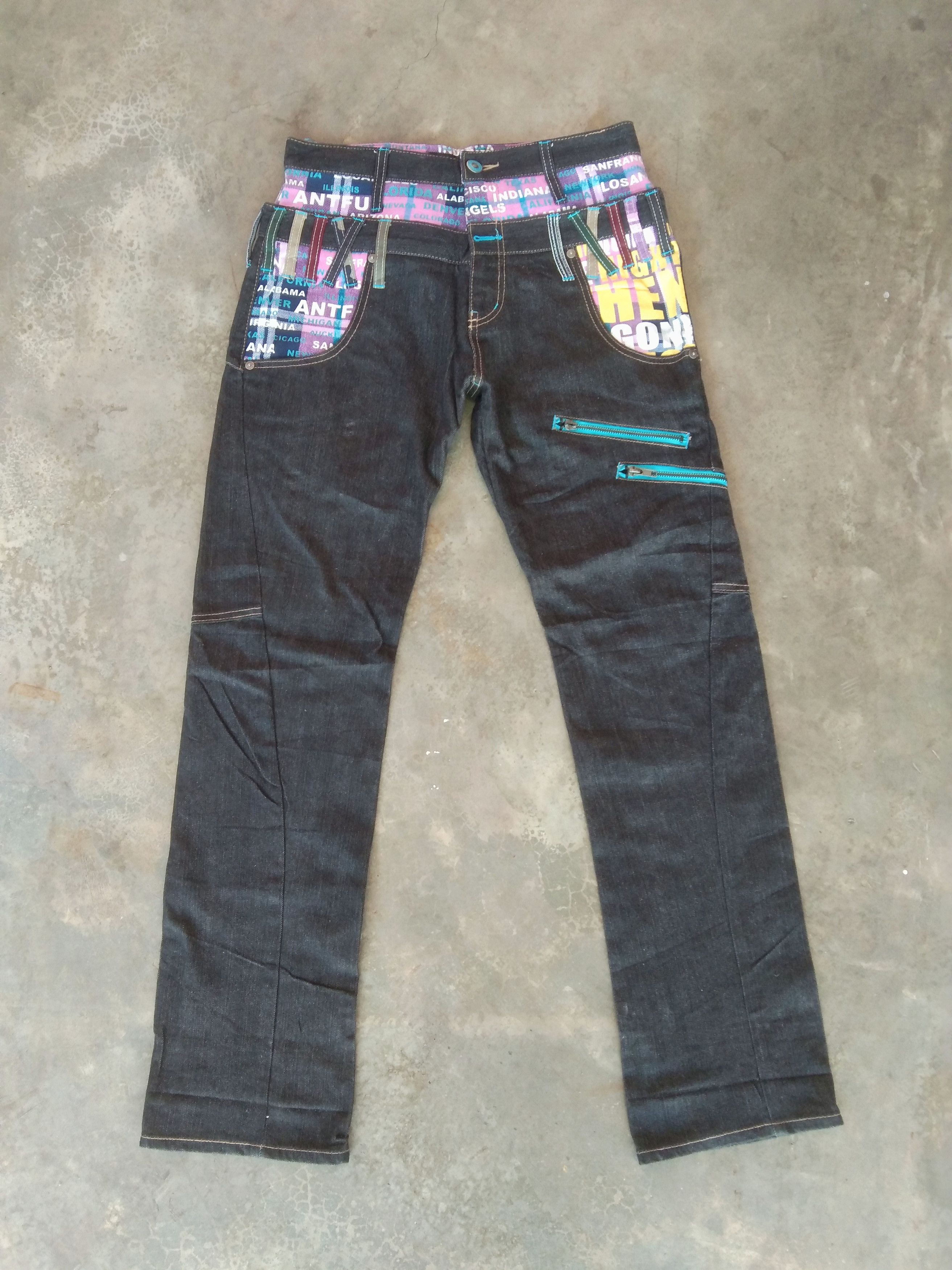 Japanese Brand Japan Double Waist Avant Garde Jeans Style 30x31 Size US 30 / EU 46 - 1 Thumbnail