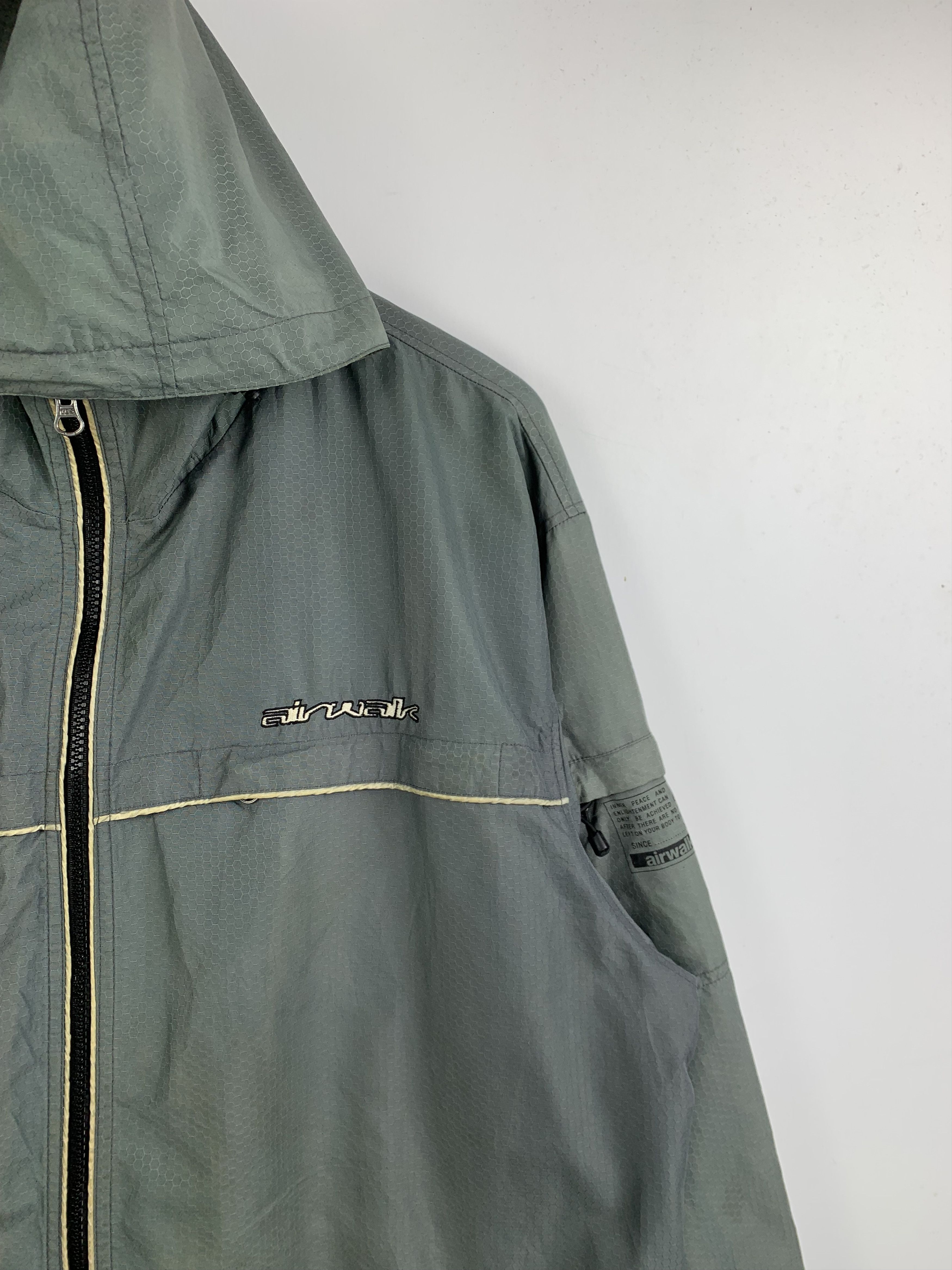 Airwalk Vintage AIRWALK Hoodie Zip Up WIndbreaker Size US XL / EU 56 / 4 - 4 Thumbnail