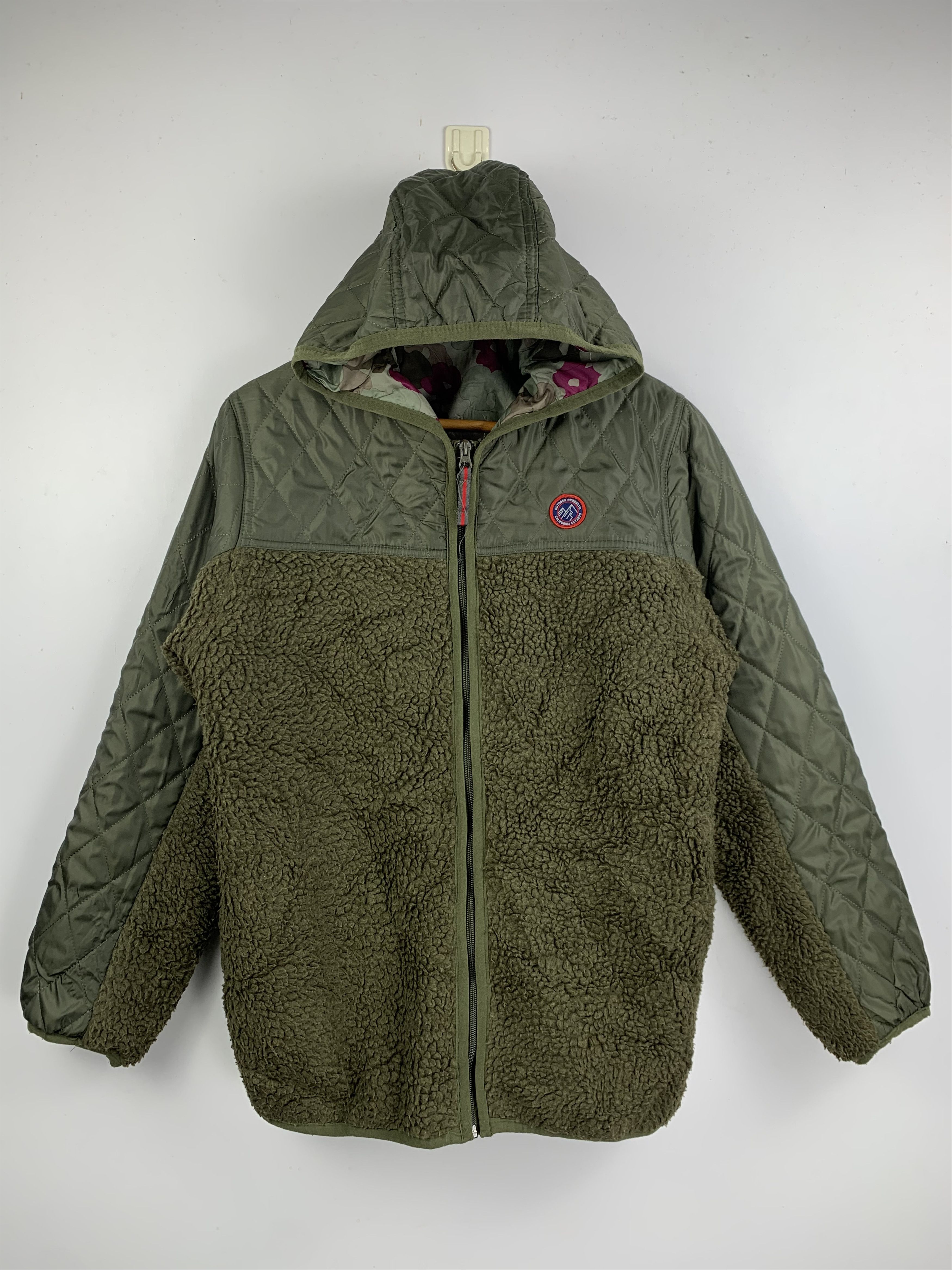 Vintage UTDOOR Fleece Lining Hoodie Zip Up Light Jacket