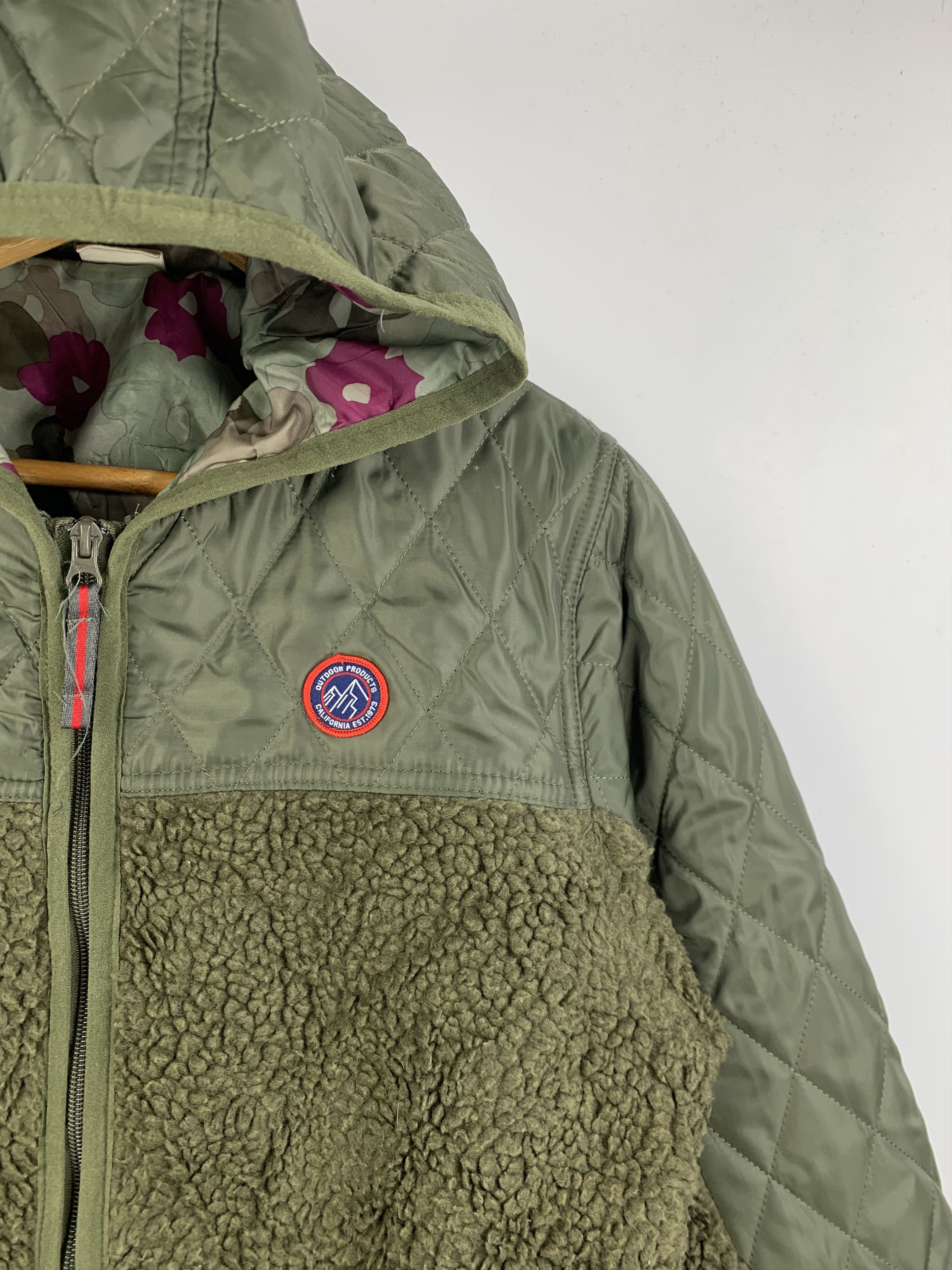 Vintage UTDOOR Fleece Lining Hoodie Zip Up Light Jacket