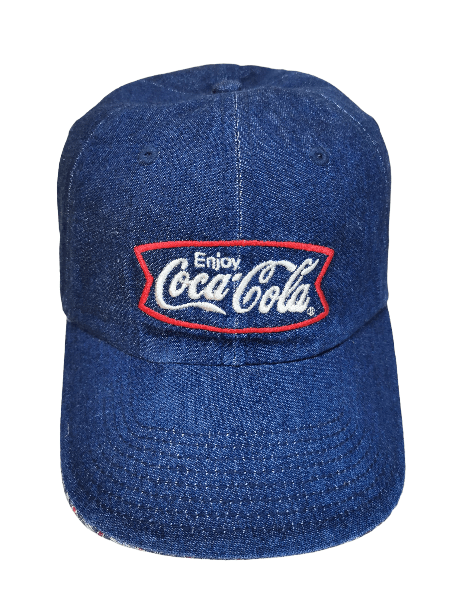 Coca Cola × Denime × Vintage VINTAGE COCA COLA DENIM BOX LOGO HAT CAP Size ONE SIZE - 1 Thumbnail