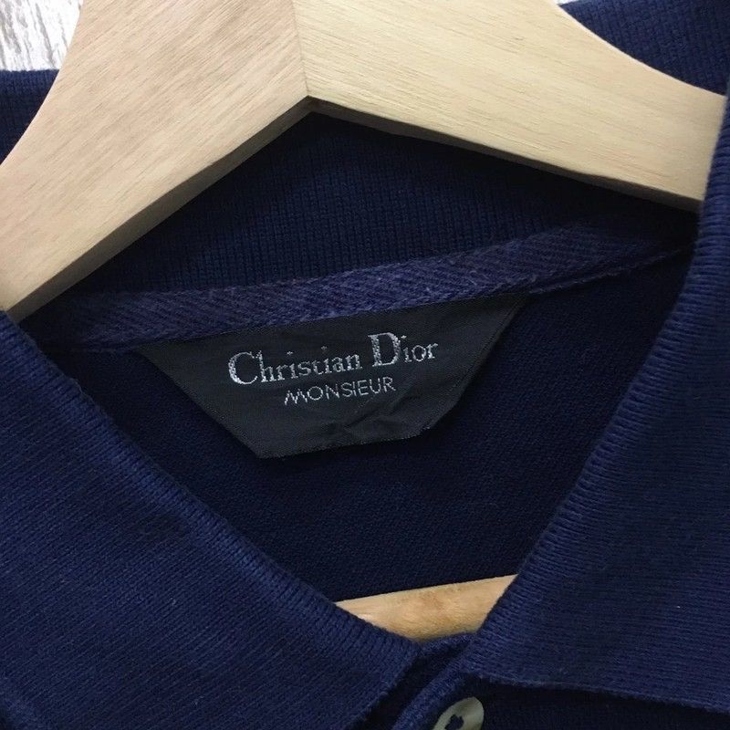 Christian Dior Monsieur Rare Christian Dior Ringer Small Logo Embroidery Size US XL / EU 56 / 4 - 3 Thumbnail