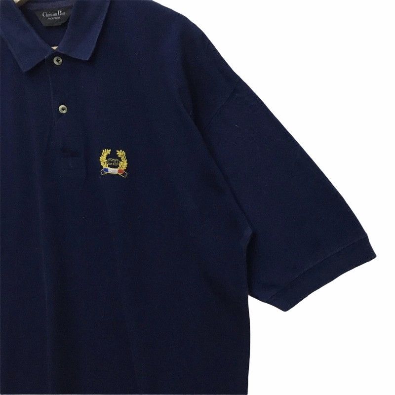 Christian Dior Monsieur Rare Christian Dior Ringer Small Logo Embroidery Size US XL / EU 56 / 4 - 5 Thumbnail