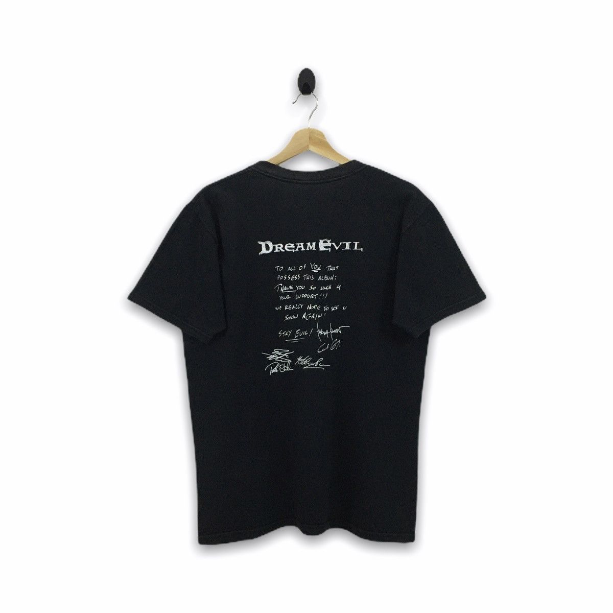 Band Tees × Vintage Rare Vintage 90s Dream Evil Heavy Metal Band Tshirt Size US M / EU 48-50 / 2 - 2 Thumbnail