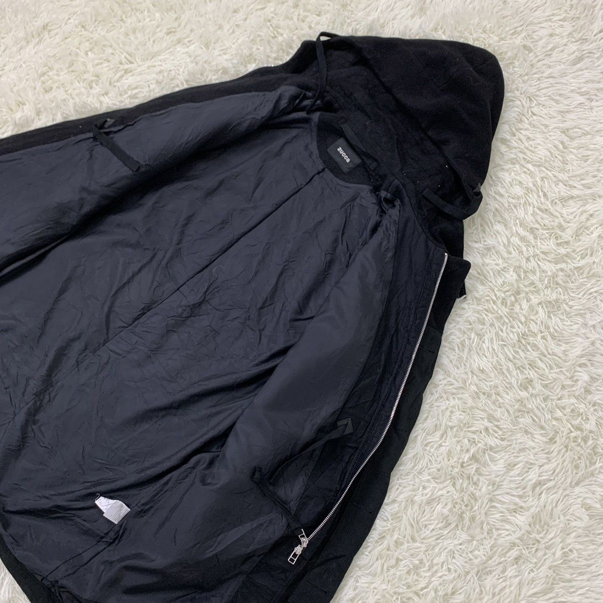 CABANE de ZUCCa × Japanese Brand NICE DESIGN ZUCCA WOOL LONG JACKET HOODIE Size US M / EU 48-50 / 2 - 7 Thumbnail