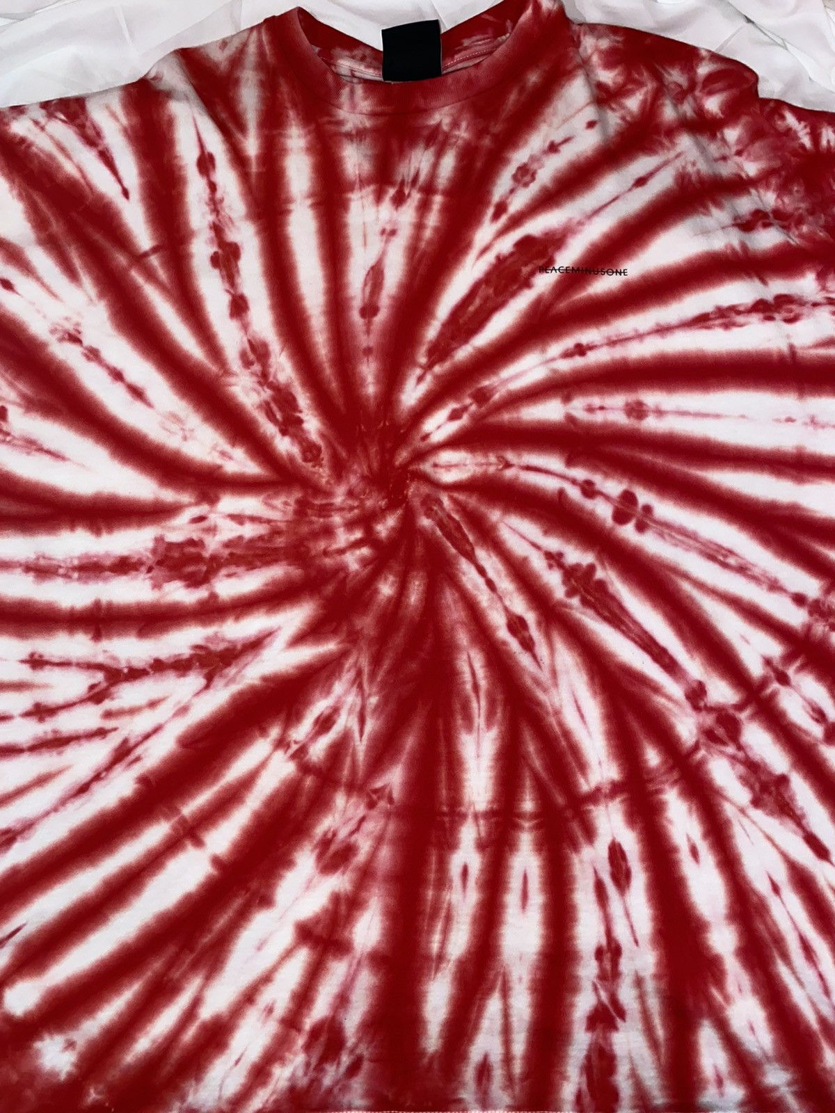 peaceminusone Peaceminusone Red Tie Dye Tshirt Miami Exclusive Size US L / EU 52-54 / 3 - 3 Thumbnail