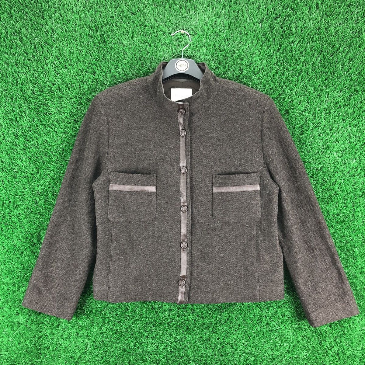 Japanese Brand × Vintage Vintage Wool Double Pocket Jacket For Women by Seninon Size S / US 4 / IT 40 - 1 Thumbnail