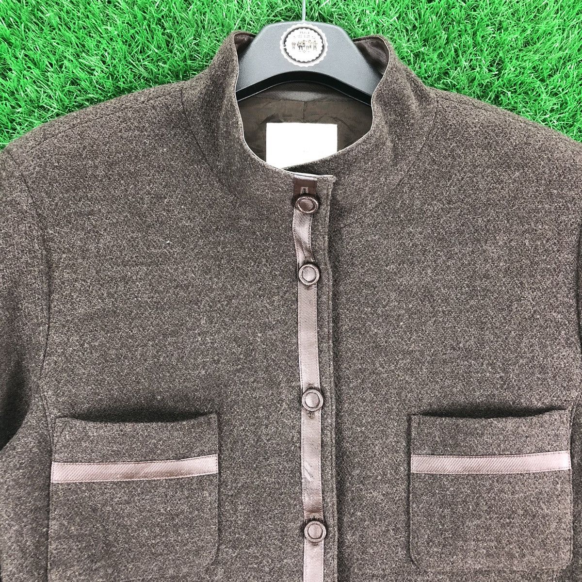 Japanese Brand × Vintage Vintage Wool Double Pocket Jacket For Women by Seninon Size S / US 4 / IT 40 - 7 Thumbnail