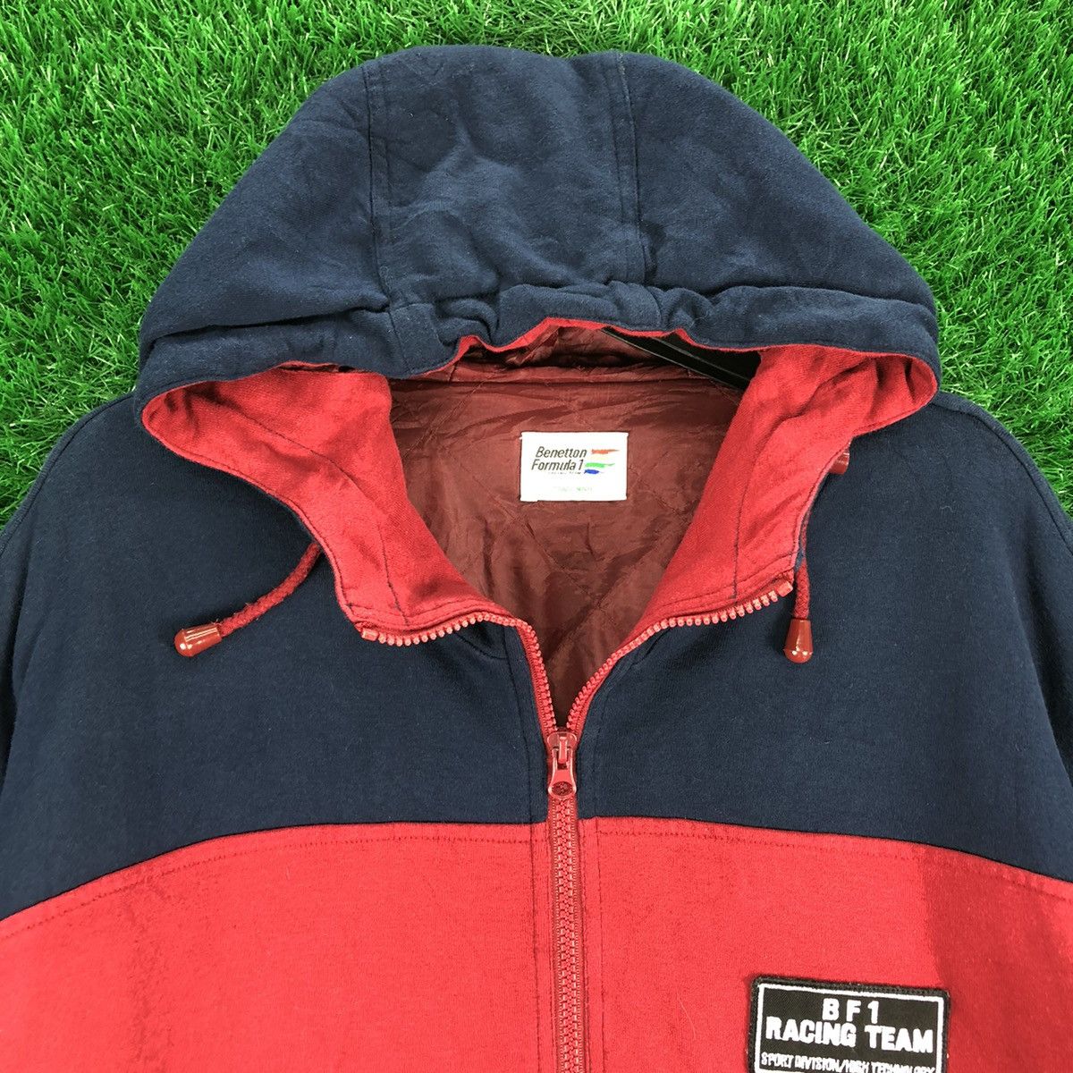 Benetton Vintage 90's Benetton Formula 1 Racing Parka Hoodie Jacket Size US XL / EU 56 / 4 - 7 Thumbnail